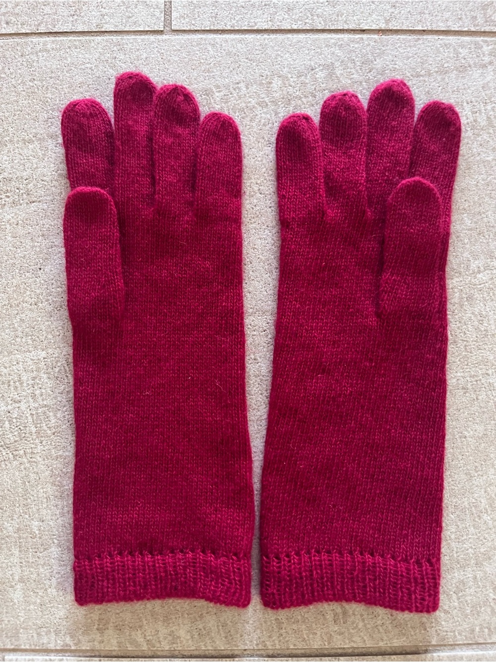 Women’s Knit Burgundy Cashmere Gloves Nordstrom